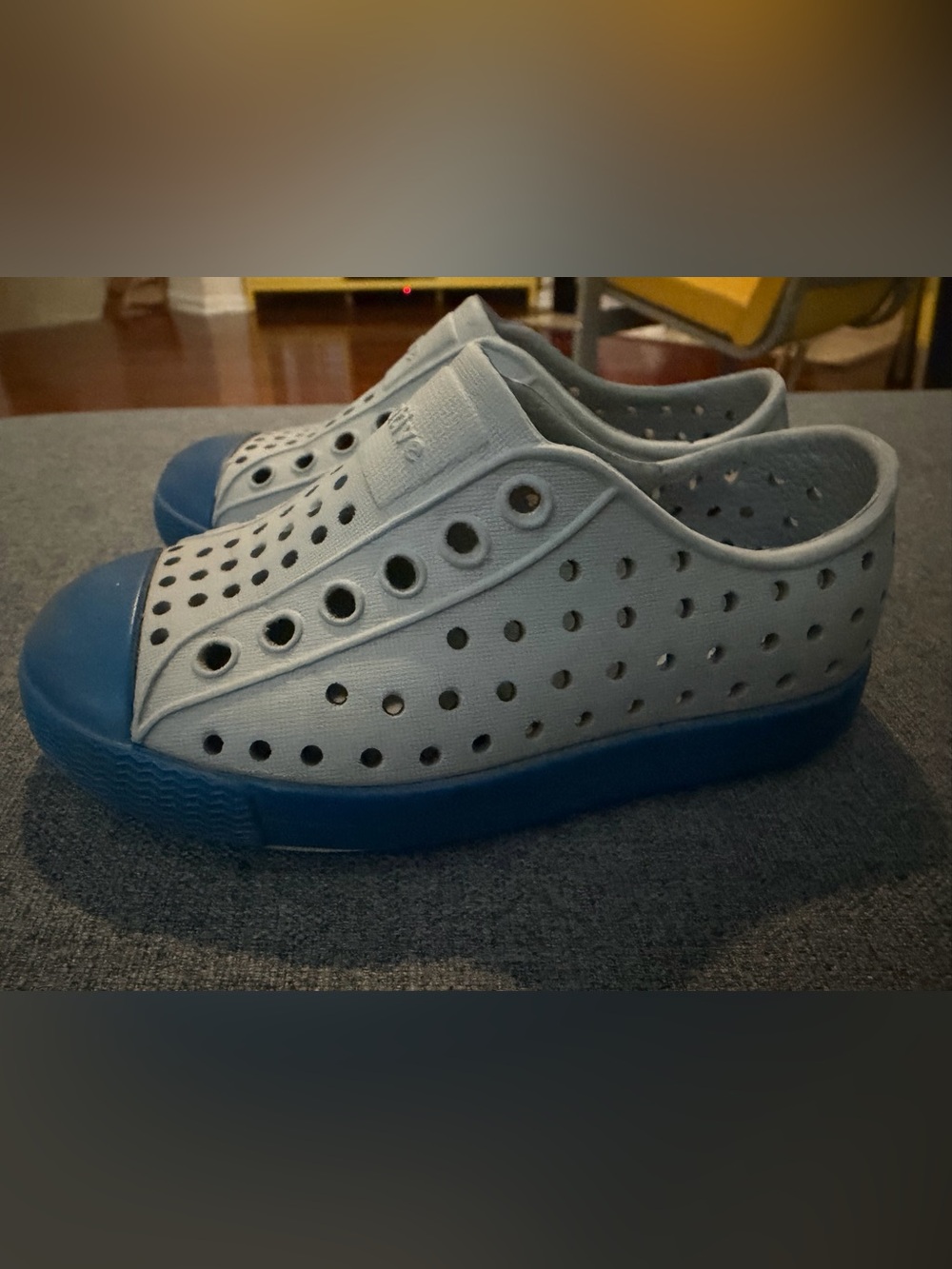 Native Blue and Gray Slip Ons Toddler 6